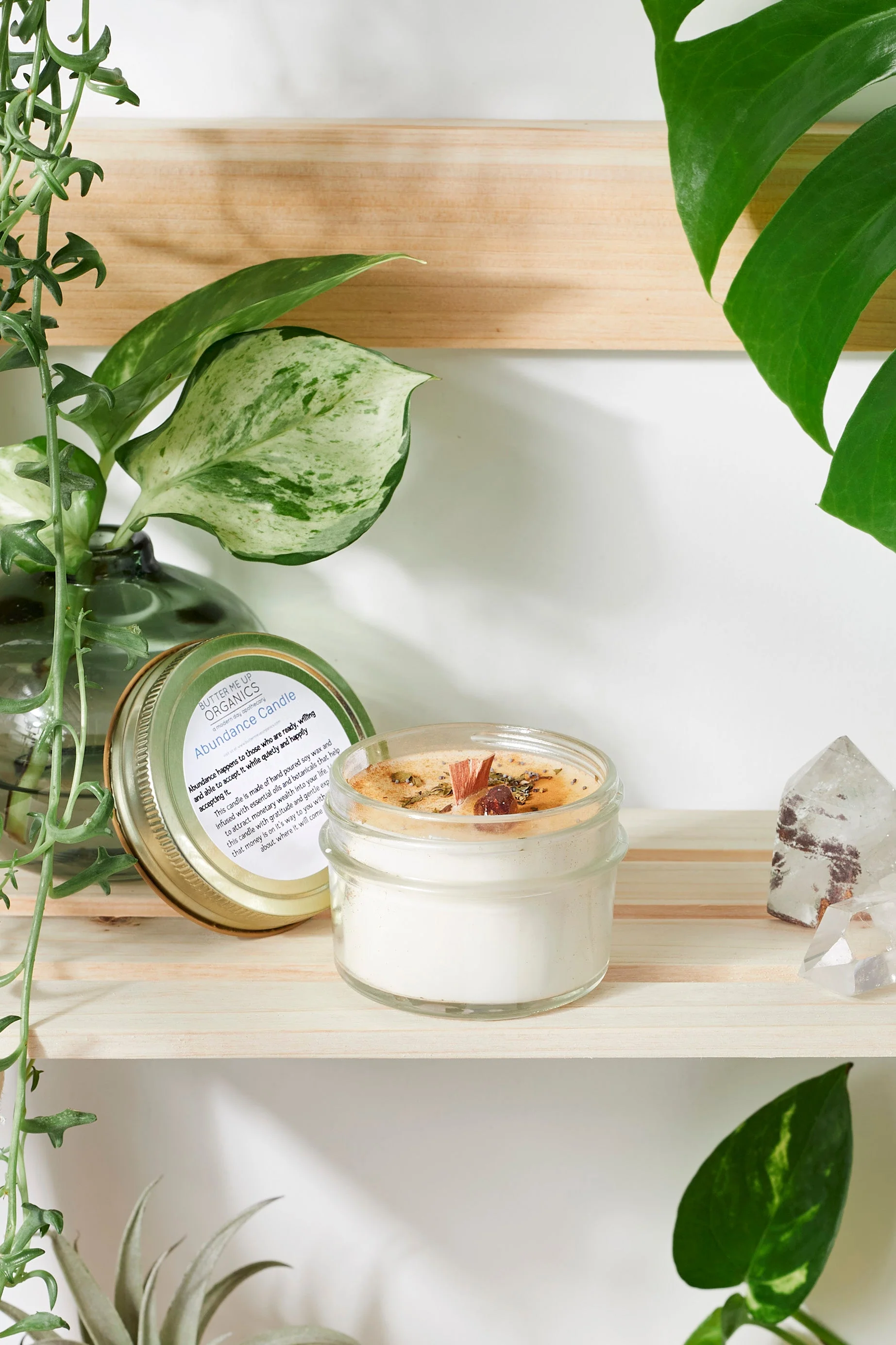 Abundance Candle / Ritual Candle / Intention Candle / Hand Poured Candle / Soy Wax Candle/ Butter Me Up Organics / Good Luck Candle / Money - Image 8