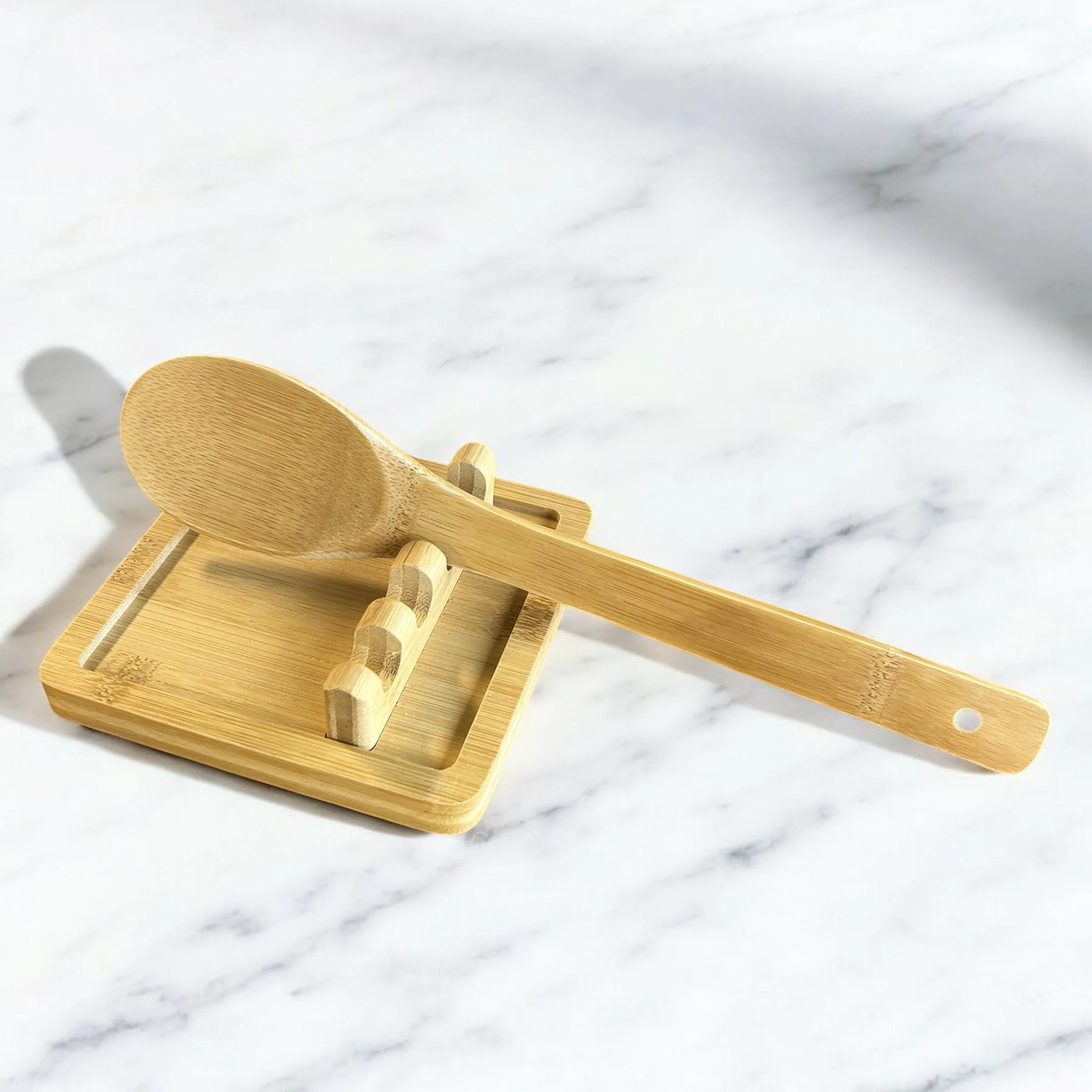 Bamboo Utensil Rest | With Sections