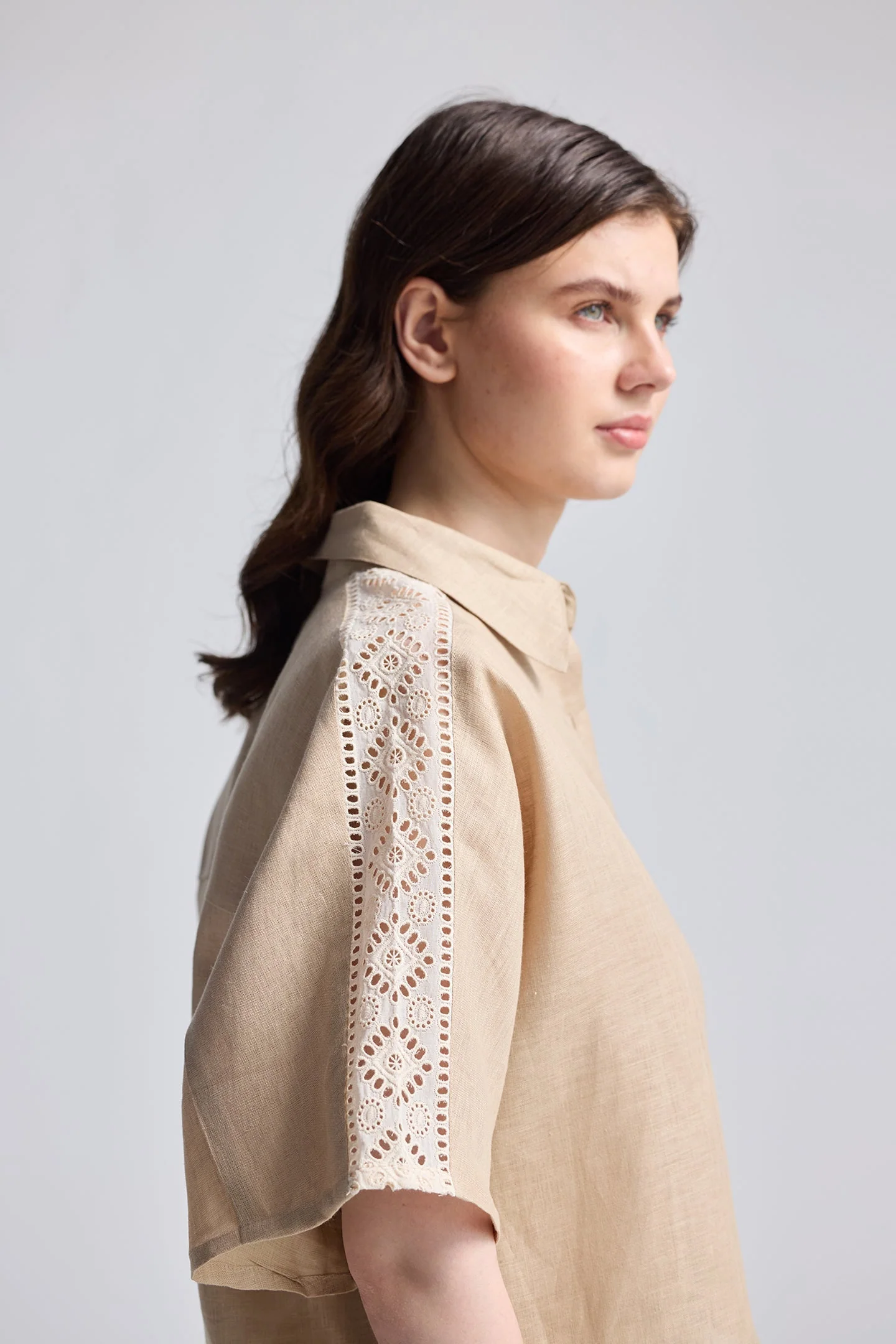 Boxy Shirt with Lace Set - Image 3