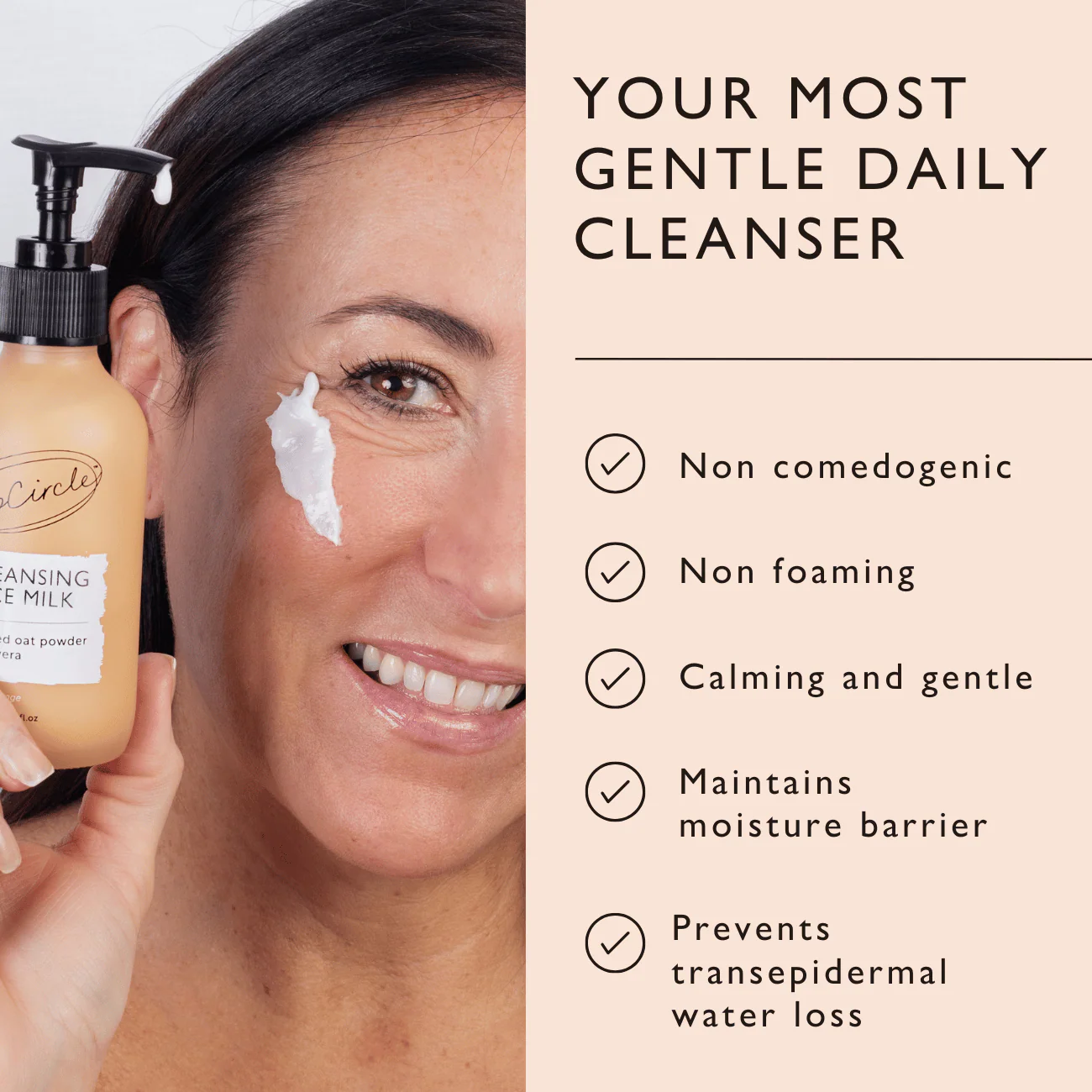 Cleansing Face Milk with Oat Powder + Aloe Vera - Image 4