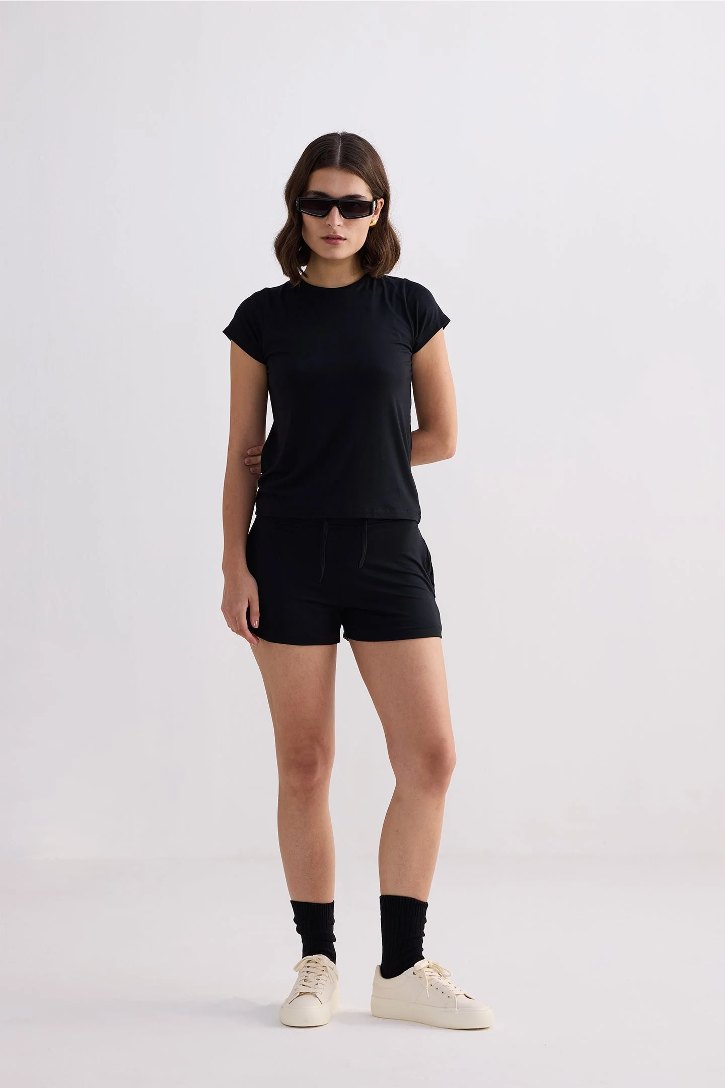 Essential Short Sleeve Tee Set in Black - Image 9