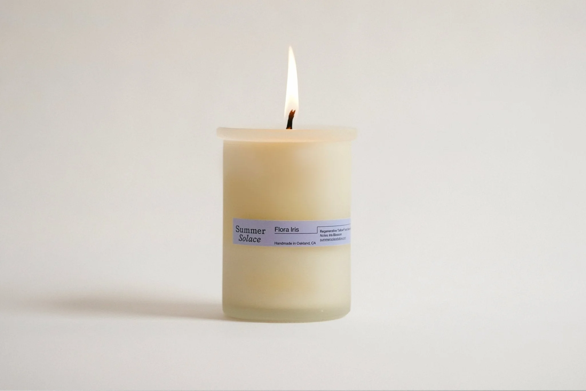 Flora Iris – Tallow Candle with Orris & Palo Santo | 6 oz - Image 4
