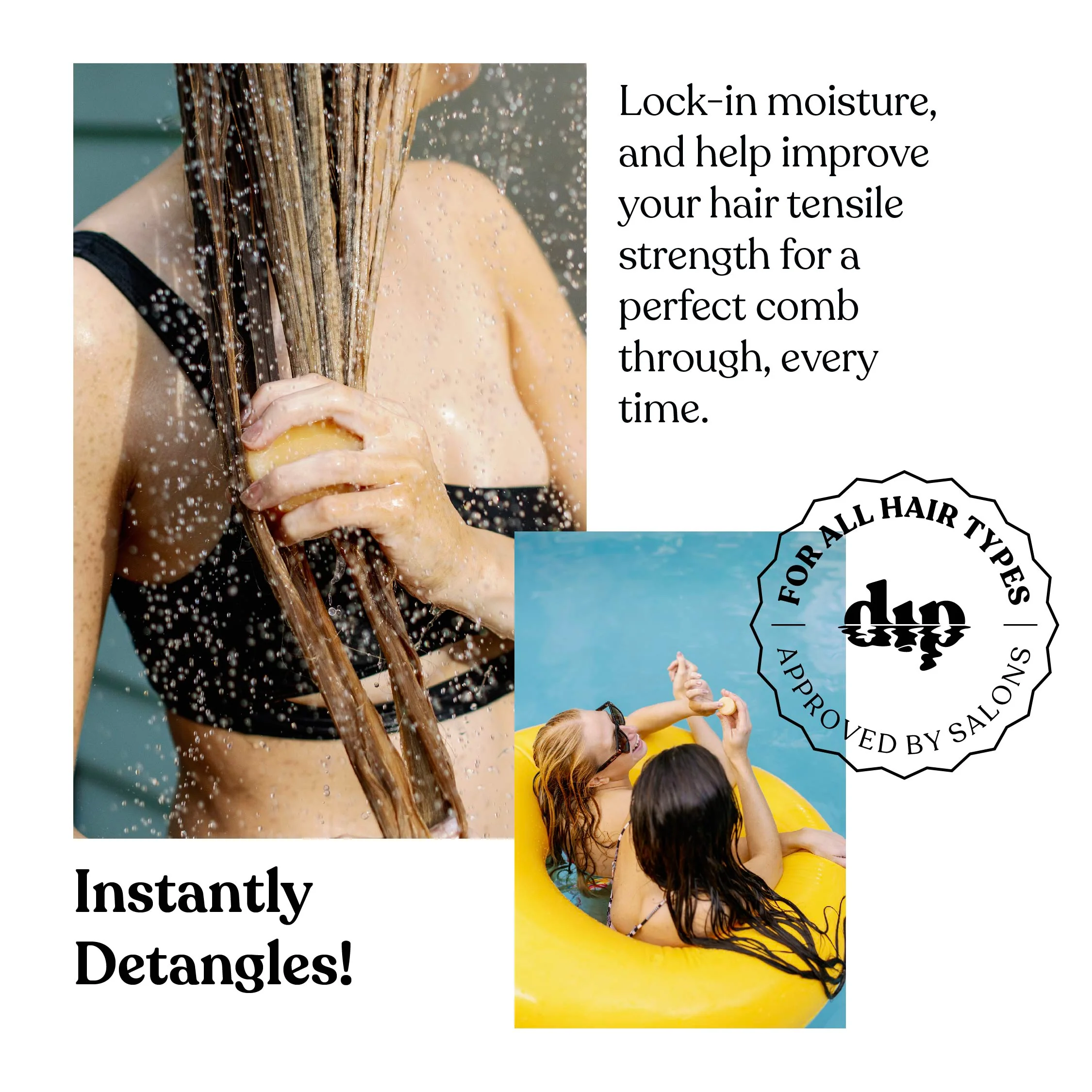 Mini Dip Conditioner & After Swim Detangler - Rosewater & Jasmine - Image 3